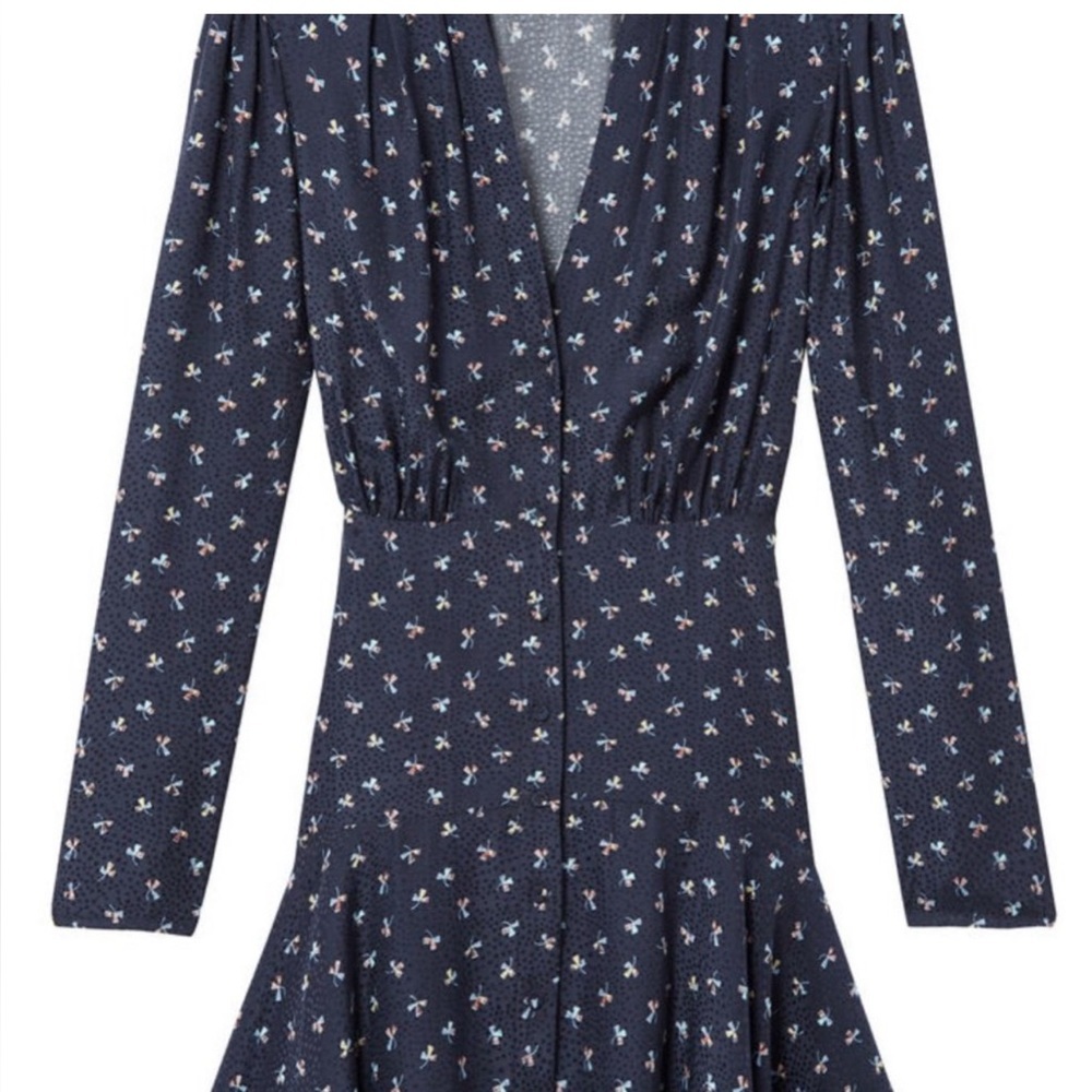Tailored Rebecca Taylor Clover Print Dot Jacquard Dress size 0 NWT - Picture 6 of 6